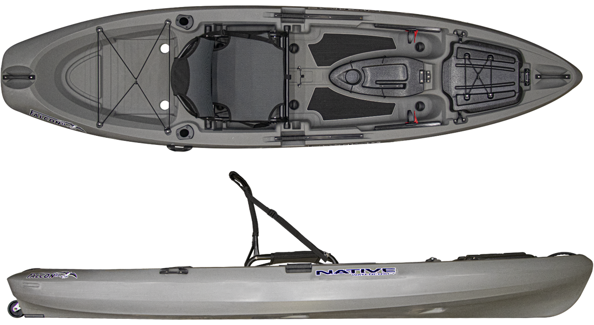 Native Falcon 11 Fishing Kayak in Grey