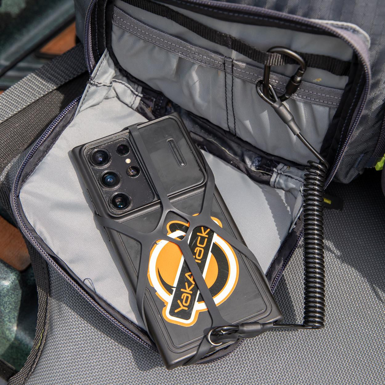 YakAttack Universal Smartphone Harness with Tether, Black