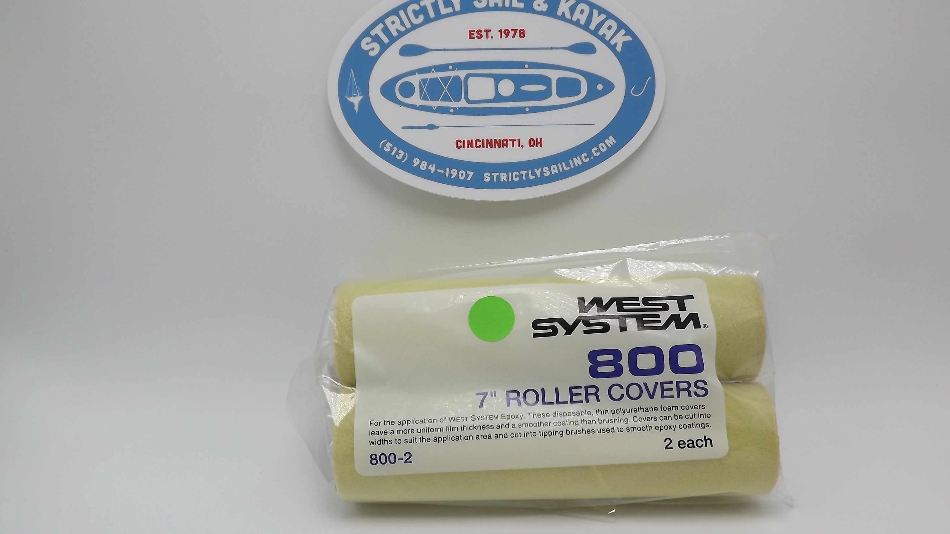 West System 800 - 7" Roller Covers, 2-Pack Set