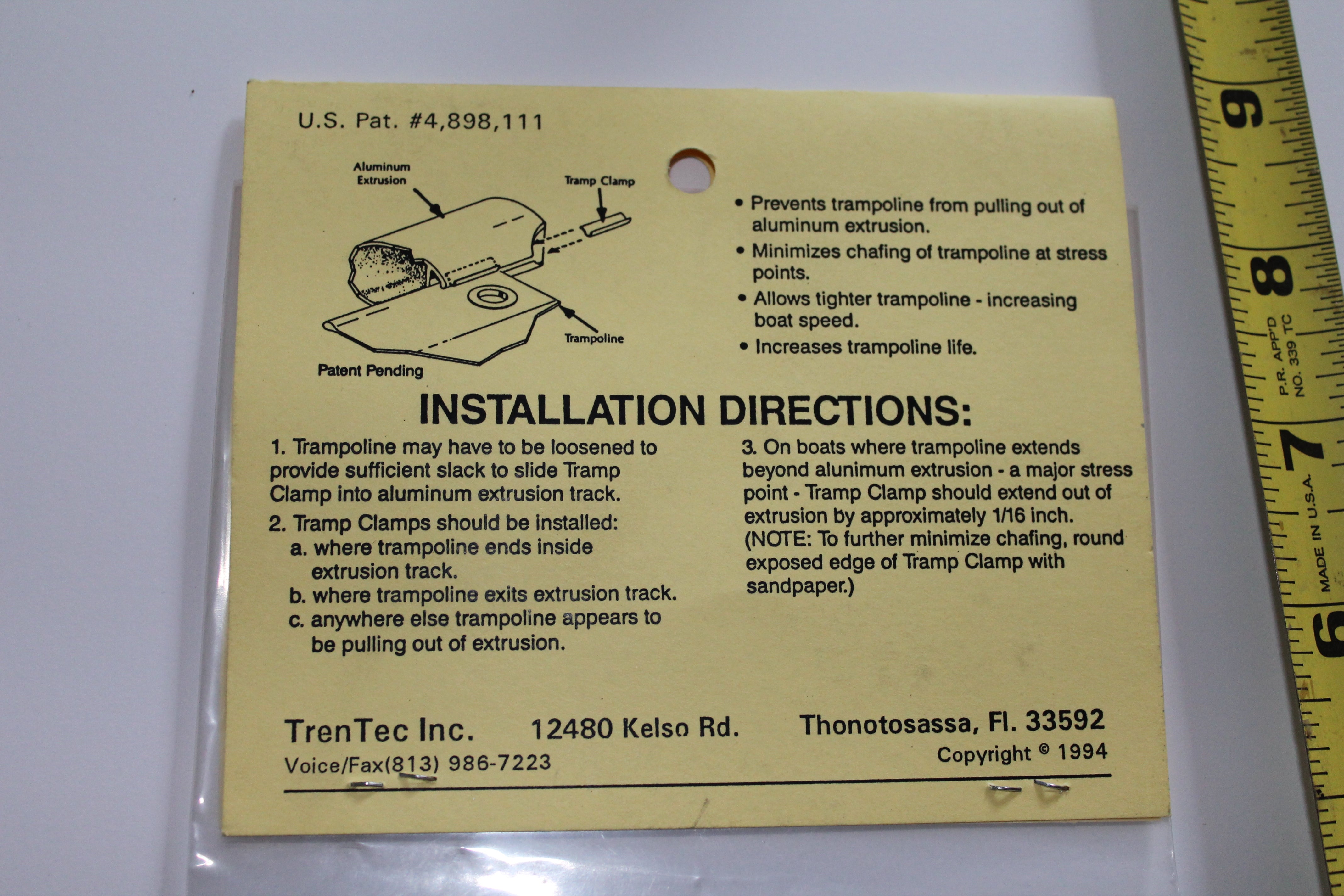 Hobie Cat TrenTec Tramp Clamp