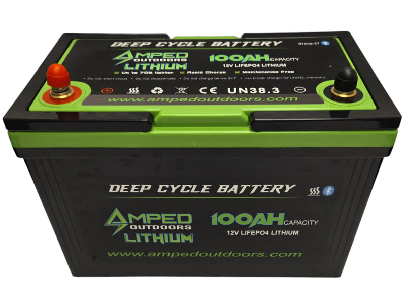 100Ah Lithium Battery (LiFePO4) 12.8V - Bluetooth - IP67 Waterproof - Heated