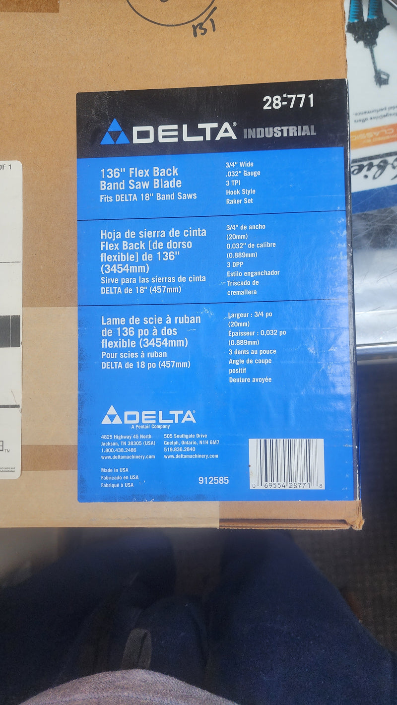 DELTA BAND SAW BLADE INDUSTRIAL 28-771 WOOD CUTTING