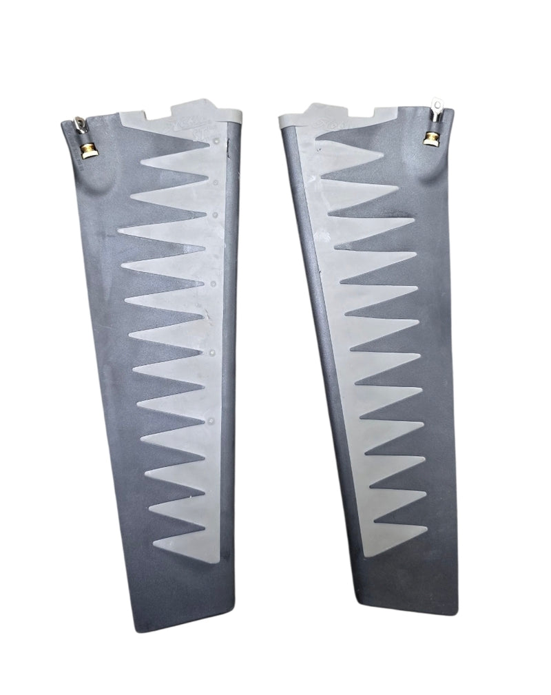 Blem Hobie Mirage Turbo ST Fin with Pin and Ring Black and Grey SET OF 2