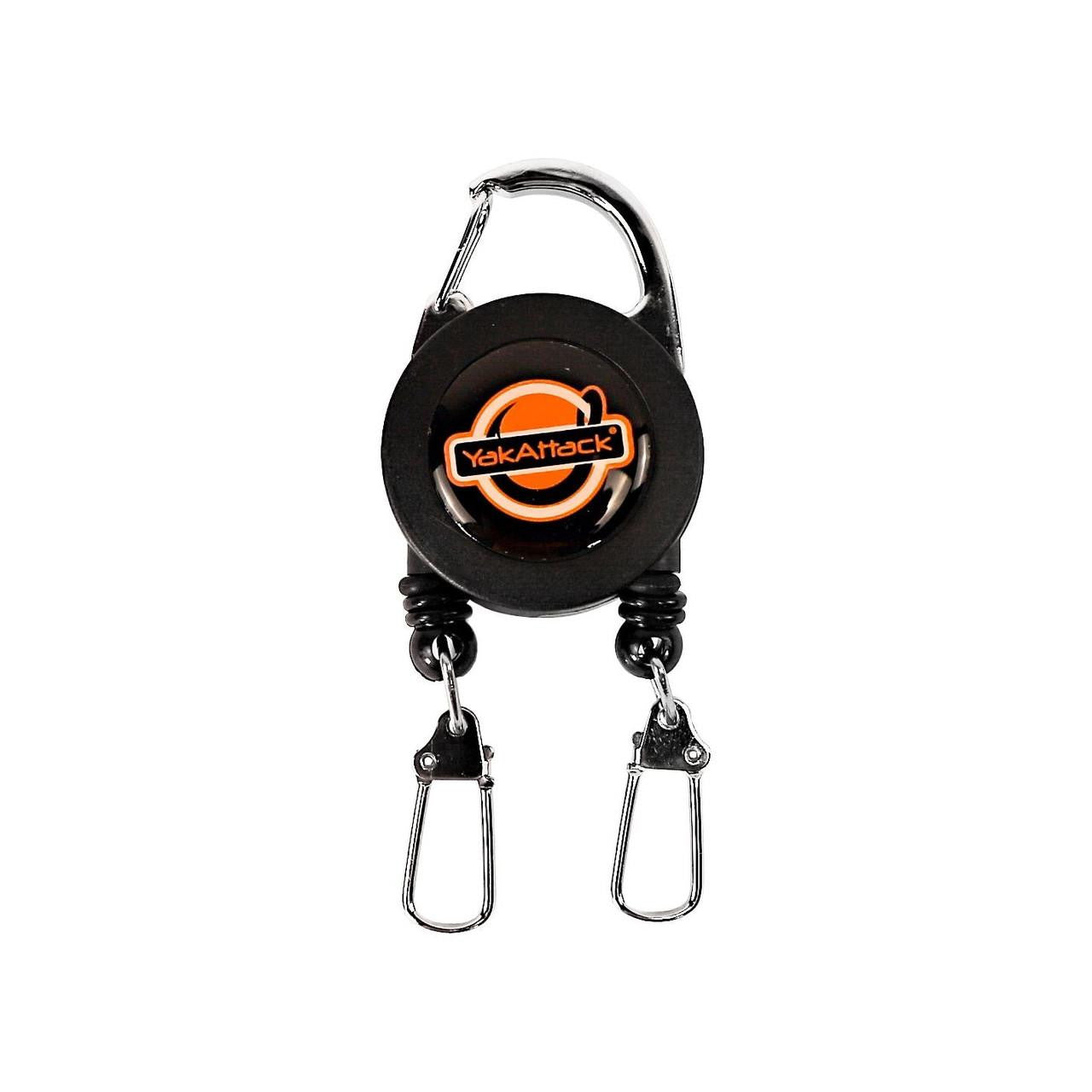 YakAttack Double Attachment Clip-on Retractor, Dual 18” Nylon Cord