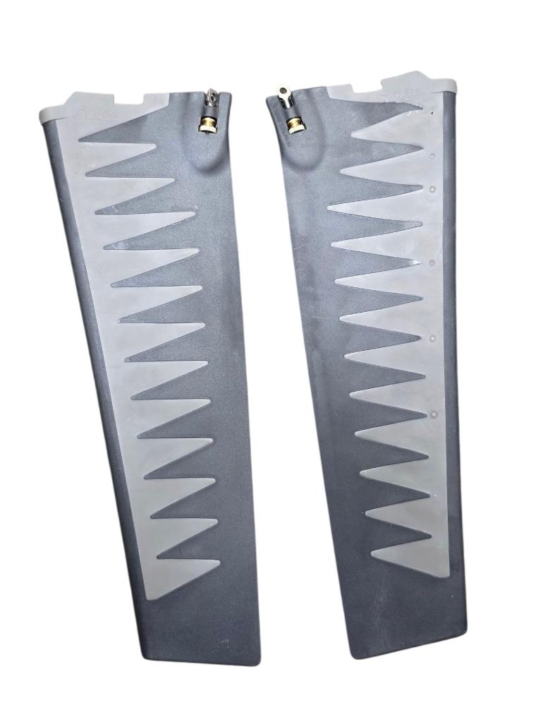 Blem Hobie Mirage Turbo ST Fin with Pin and Ring Black and Grey SET OF 2