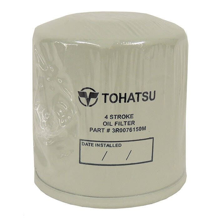 Genuine Tohatsu oil filter, part 3R0076150M, for select 9.9-140 HP 4-stroke outboards