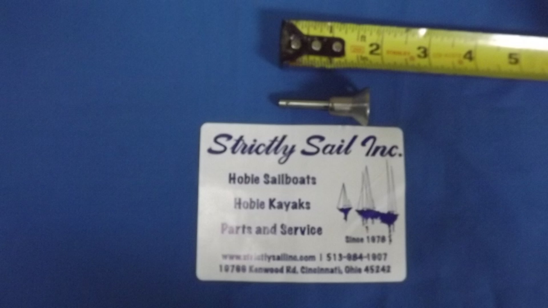 Hobie Quick Release Pin, 3/16" x 3/4" cup, Item #20301