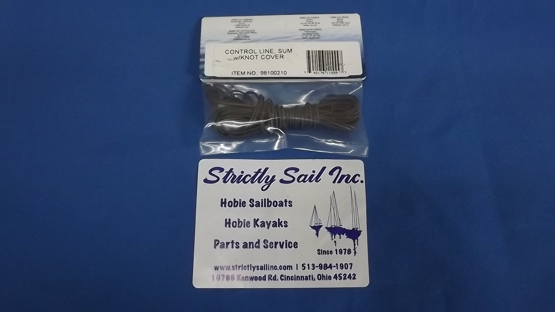 Hobie Eclipse Control Lines inside hull with Knot Cover, Item #98100210