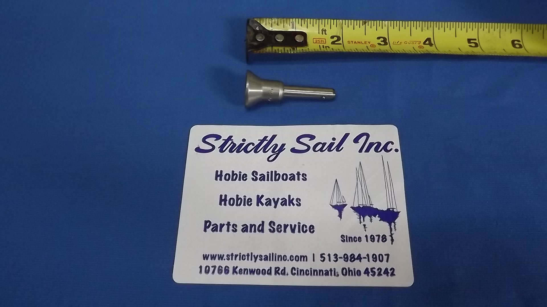 Hobie Quick Release Pin, 1/4" x 3/4" Cup, Item #20302
