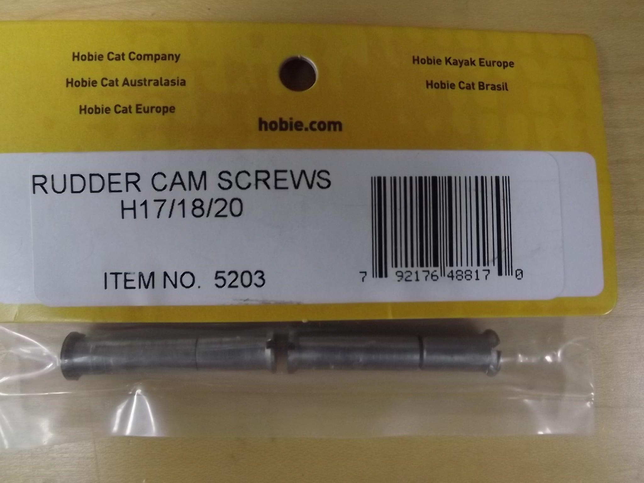 Hobie Rudder Cam Screws, H17/18/20, Item #5203