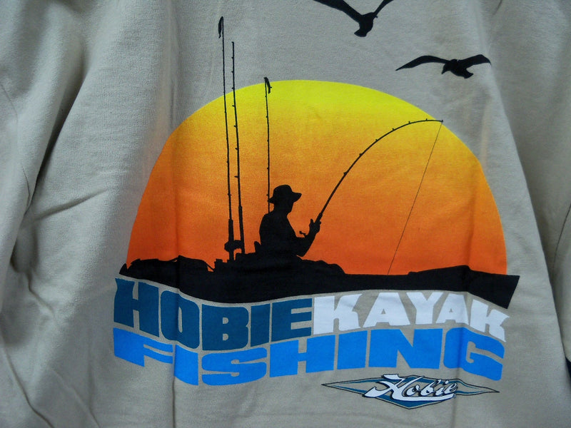 Hobie Sunset Short Sleeve Fish Shirt, Sand, X Large