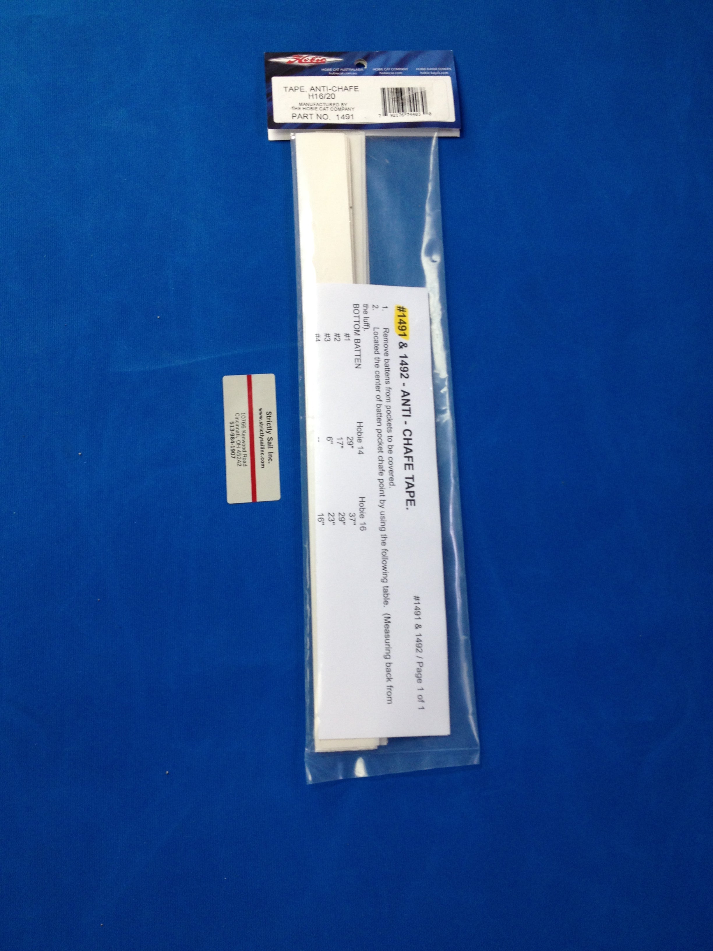 Hobie Cat Anti-Chafe Batten Pocket Tape for Hobie 16 and Others Part # 1491