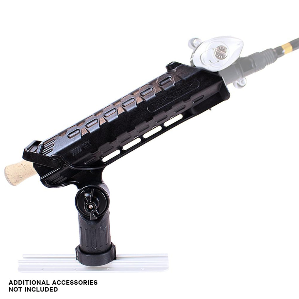 track mount fishing rod holder Kayak with Rail for Large Black the adjustable rail mount offers unlimited angle positioning in every direction Ratcheting Rod Holder on Lift
