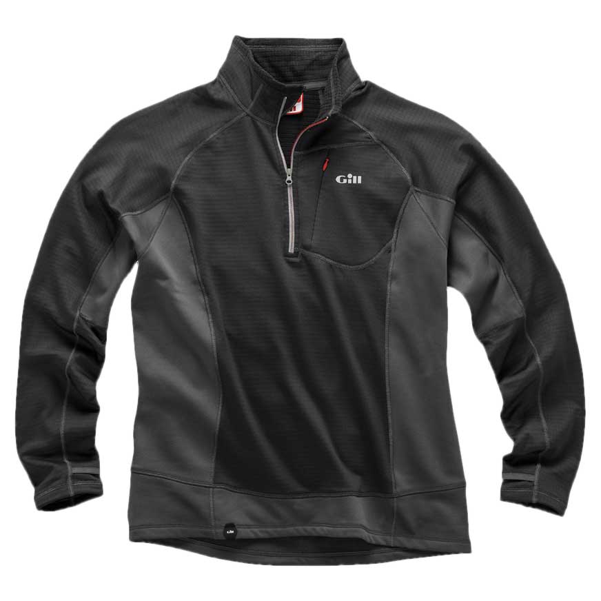 Gill Thermogrid Zip Neck, Item #1344 Medium, Color: Ash