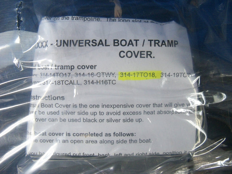 Hobie Cat Universal Boat and Tramp Cover fits Hobie 17 and 18